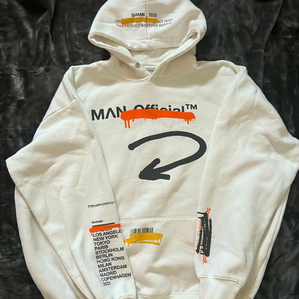 Thick mens White black and orange